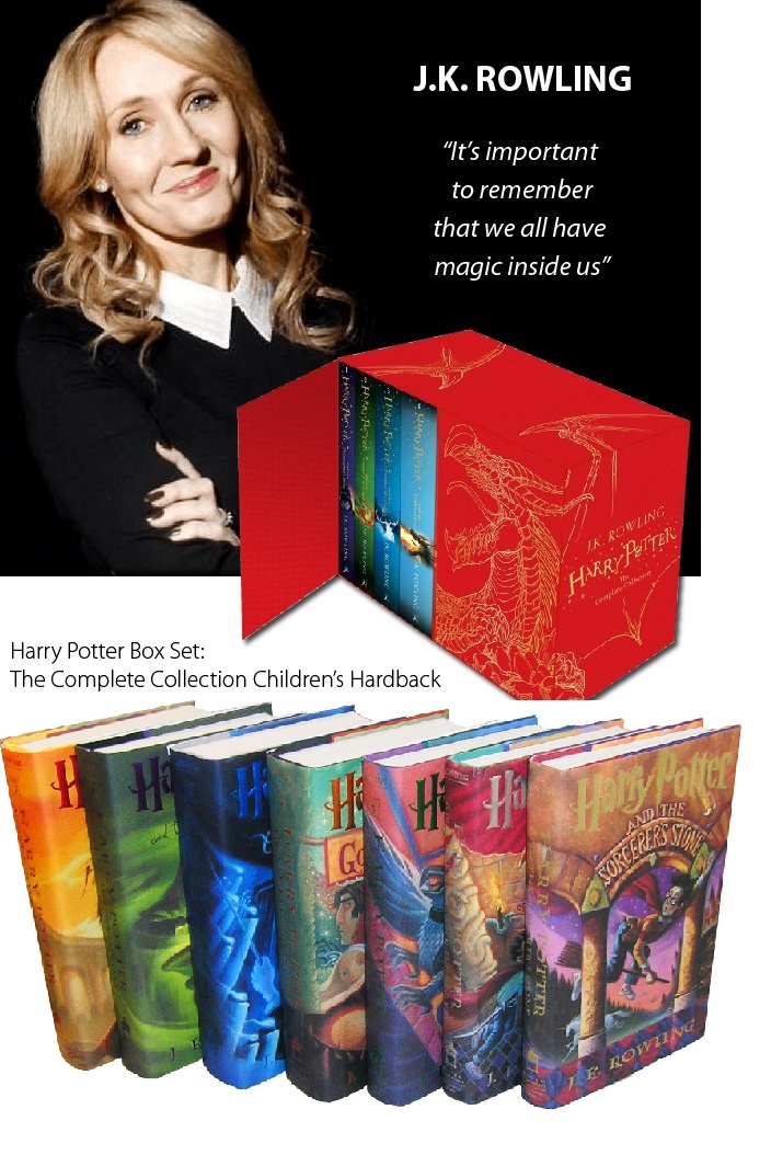 Harry　Hardback)　The　Rowling　Box　by　Potter　Collection　Books　Original　all　Mart　for　Complete　Children　Set:　(Children's　NSP